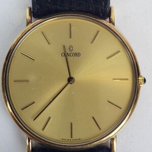 Vintage Concord Swiss Quartz 14K Watch 32mm